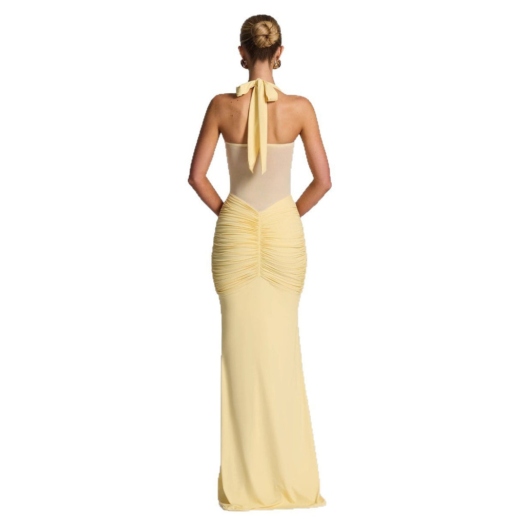 Chloe | Ribbon Slim-fit Sheath Maxi Dress