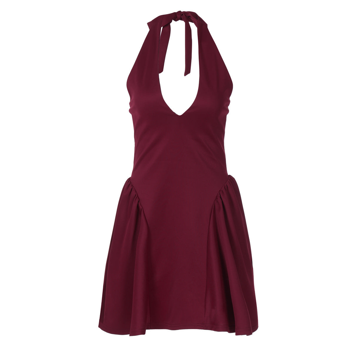 Diana | V-neck Halter Mini Dress