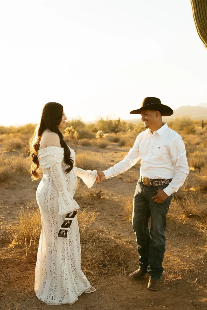 Georgette | Off Shoulder Lace Maxi