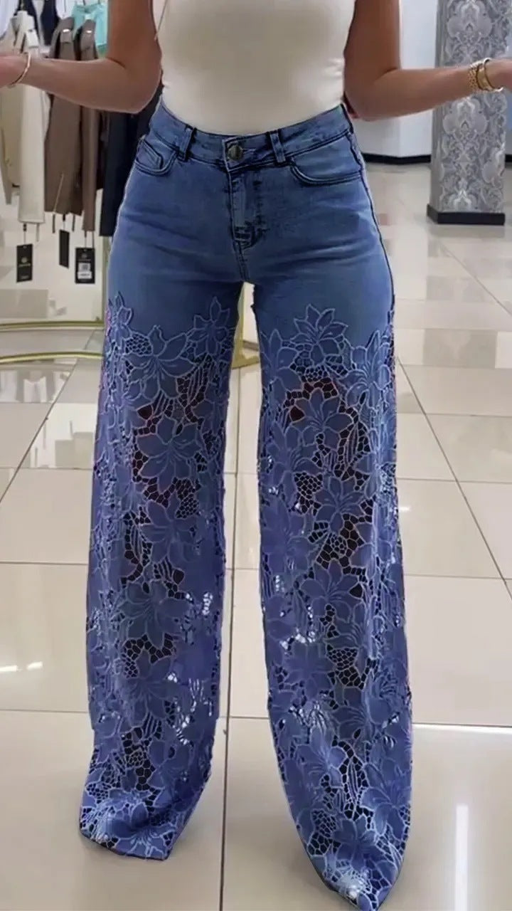 Stela |Flowers Hollow Jeans