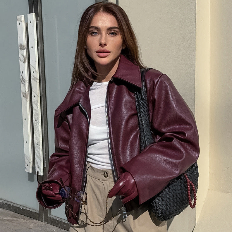 Valkery | Faux Leather Jacket