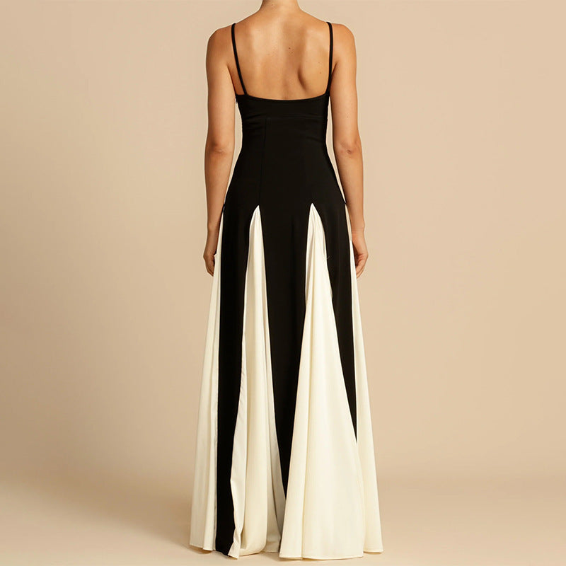 Margot | Monochrome Pleated Gown